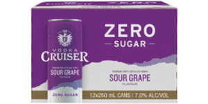 Picture of Cruiser 7% Vodka Zero Sugar Grape 12pack Cans 250ml